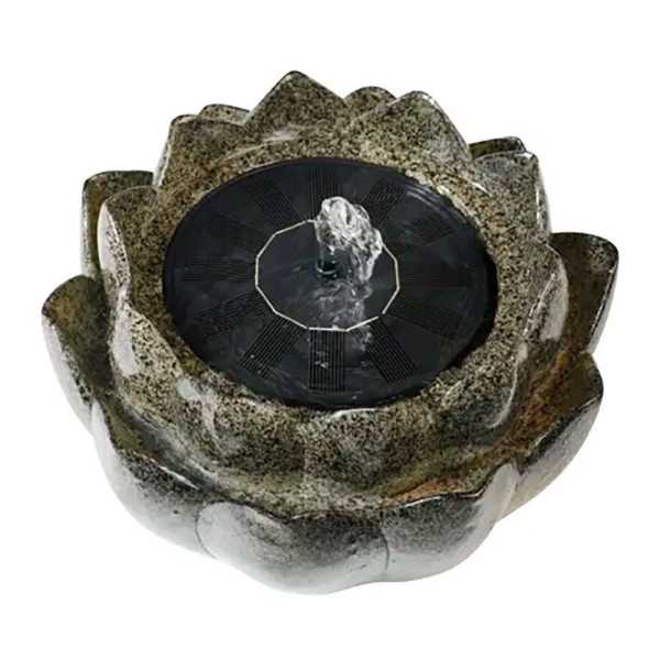 Fuente Solar en Forma de Flor, para Exterior, Ø23 x 14 cm LUMINEO