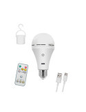 Bombilla LED, Recargable USB, E27, 6 W, 3CCT, Dimmable, 500 lm CRISTALRECORD
