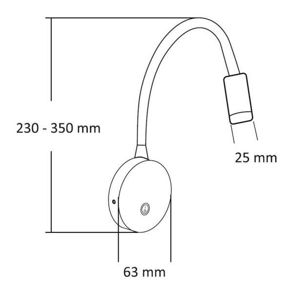 Aplique LED Classic, 3 W, 4000 K, 450 lm, Blanco, 35 x 6,3 cm CRISTALRECORD