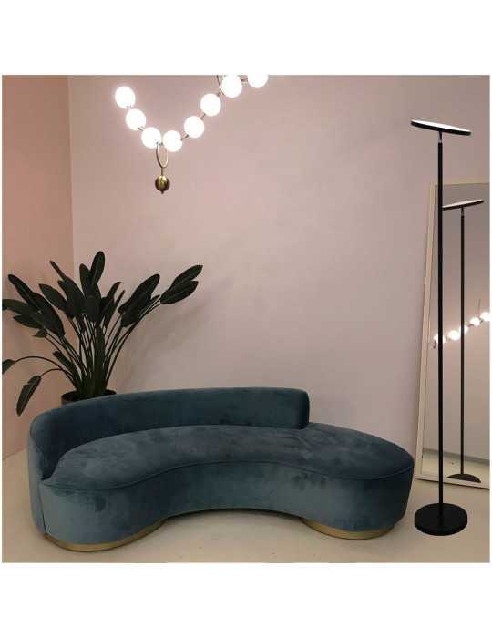 Lámpara de Pie LED Dencel, 24 W, 3CCT, Dimmable, 2200 lm, Negra, Ø25 x 175 cm CRISTALRECORD