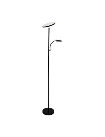 Lámpara de Pie LED Dencel, 30+6 W, 3CCT, Dimmable, 3000 lm, Negra, Ø25 x 175 cm CRISTALRECORD