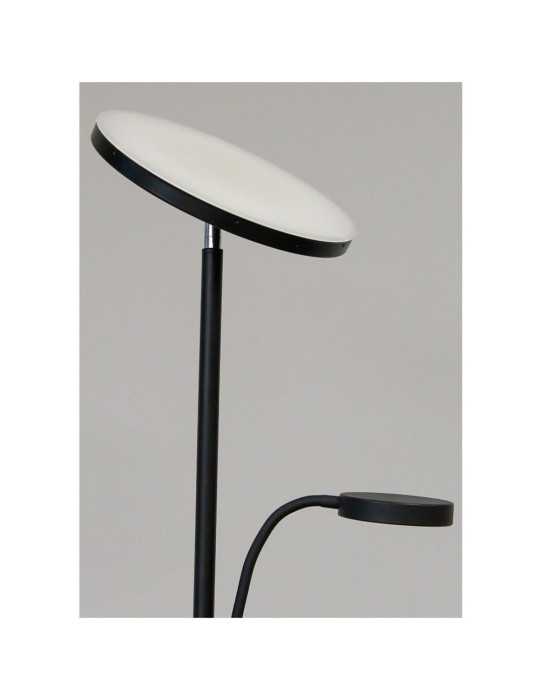 Lámpara de Pie LED Dencel, 30+6 W, 3CCT, Dimmable, 3000 lm, Negra, Ø25 x 175 cm CRISTALRECORD