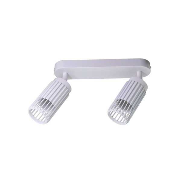 Foco 2 Elementos Sahara Arenado, GU10, 10W (Bombillas No Incluidas), Blanco, 30 x 6 x 21 cm CRISTALRECORD