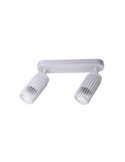 Foco 2 Elementos Sahara Arenado, GU10, 10W (Bombillas No Incluidas), Blanco, 30 x 6 x 21 cm CRISTALRECORD