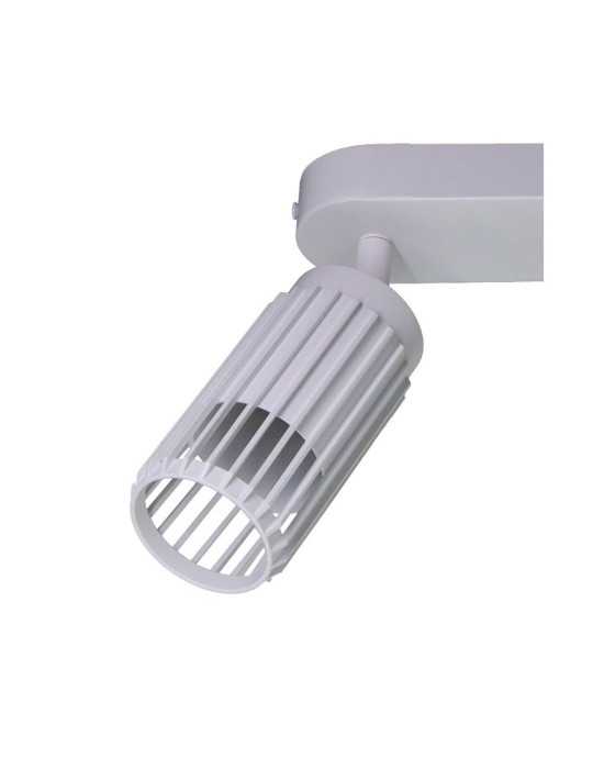 Foco 2 Elementos Sahara Arenado, GU10, 10W (Bombillas No Incluidas), Blanco, 30 x 6 x 21 cm CRISTALRECORD
