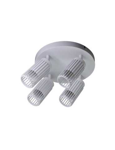 Foco 4 Elementos, Sahara Arenado, GU10, 10W, (Bombillas No Incluidas), Blanco, 23 x 6 x 20 cm CRISTALRECORD