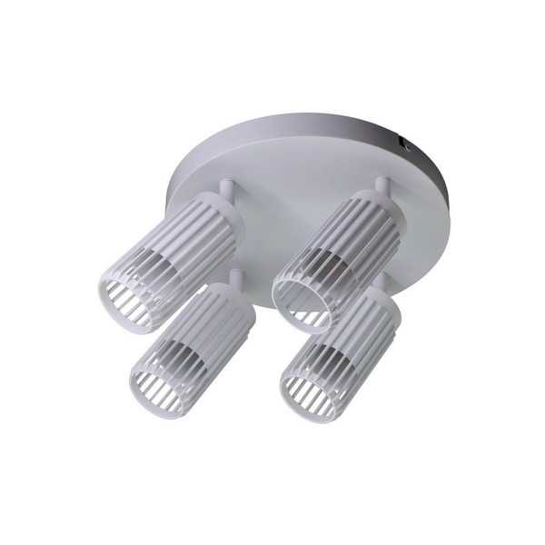 Foco 4 Elementos, Sahara Arenado, GU10, 10W, (Bombillas No Incluidas), Blanco, 23 x 6 x 20 cm CRISTALRECORD