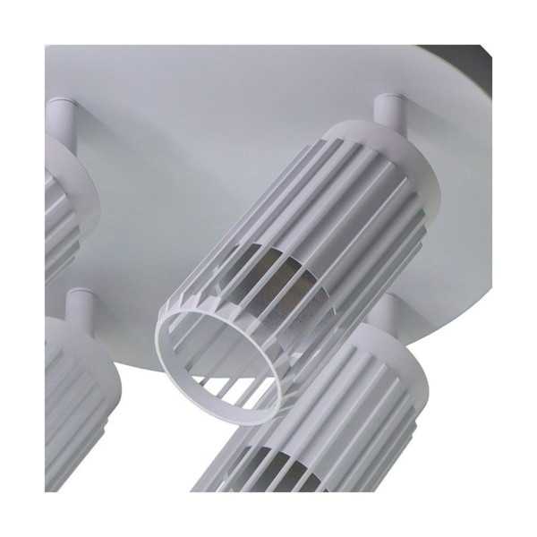 Foco 4 Elementos, Sahara Arenado, GU10, 10W, (Bombillas No Incluidas), Blanco, 23 x 6 x 20 cm CRISTALRECORD