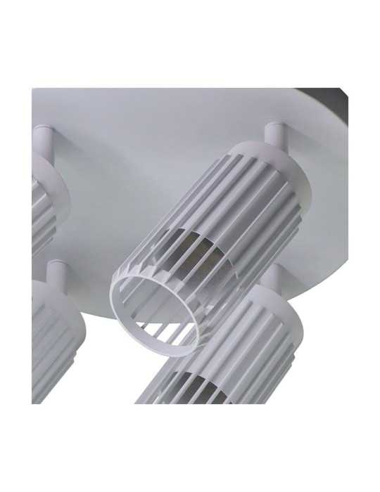 Foco 4 Elementos, Sahara Arenado, GU10, 10W, (Bombillas No Incluidas), Blanco, 23 x 6 x 20 cm CRISTALRECORD
