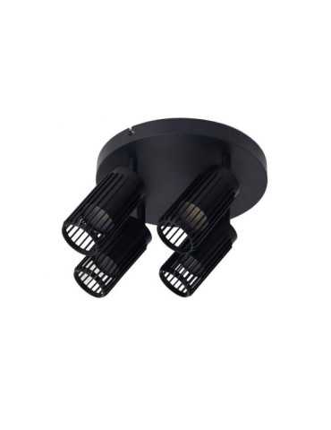 Foco 4 Elementos, Sahara Arenado, GU10, 10W, (Bombillas No Incluidas), Negro, 23 x 6 x 20 cm CRISTALRECORD