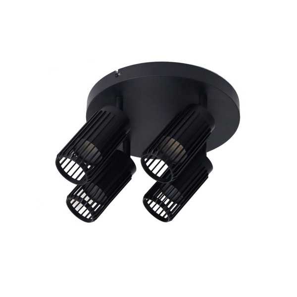 Foco 4 Elementos, Sahara Arenado, GU10, 10W, (Bombillas No Incluidas), Negro, 23 x 6 x 20 cm CRISTALRECORD