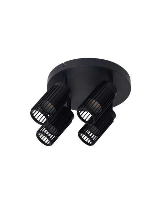 Foco 4 Elementos, Sahara Arenado, GU10, 10W, (Bombillas No Incluidas), Negro, 23 x 6 x 20 cm CRISTALRECORD