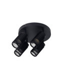 Foco 4 Elementos, Sahara Arenado, GU10, 10W, (Bombillas No Incluidas), Negro, 23 x 6 x 20 cm CRISTALRECORD