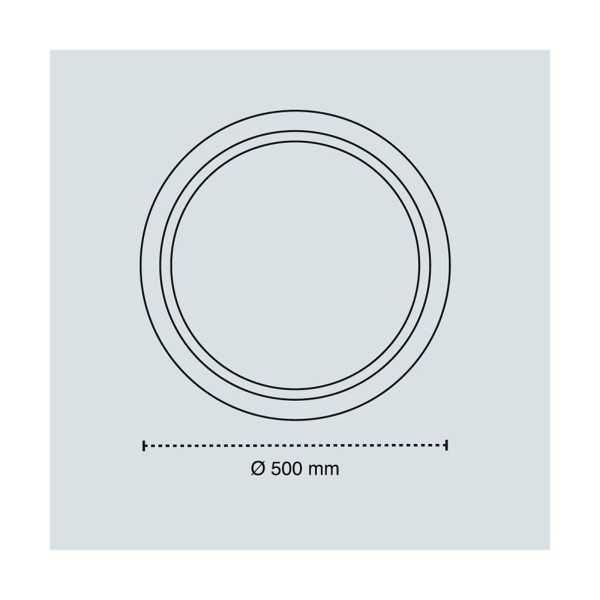 Plafón LED Circular, Charly, 72 W, 3CCT, 7290 lm, Blanco, Ø50 x 7 cm CRISTALRECORD