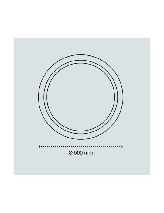 Plafón LED Circular, Charly, 72 W, 3CCT, 7290 lm, Blanco, Ø50 x 7 cm CRISTALRECORD