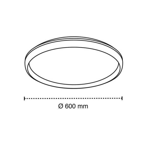 Plafón LED Circular, Charly, 80 W, 3CCT, 8800 lm, Blanco, Ø60 x 7 cm CRISTALRECORD