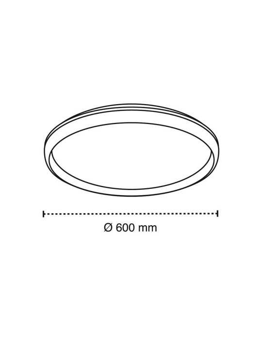 Plafón LED Circular, Charly, 80 W, 3CCT, 8800 lm, Blanco, Ø60 x 7 cm CRISTALRECORD