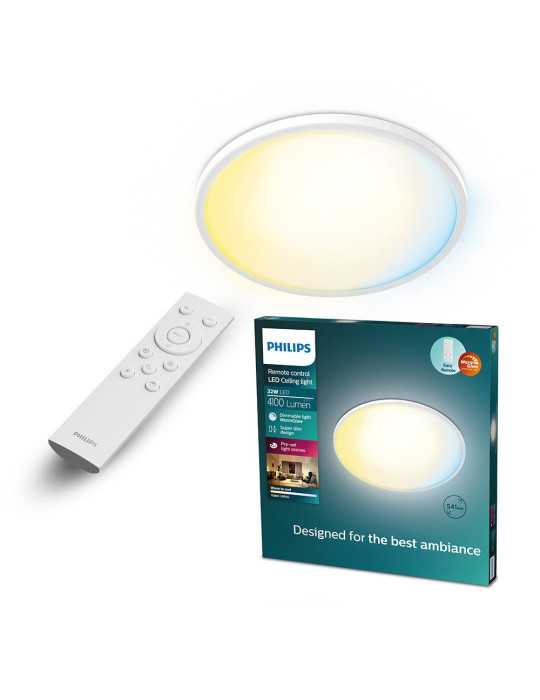 Plafón Redondo Blanco Valen, 32 W, 4100 Im, 2200-6500 K, Ø541 x 28 mm PHILIPS