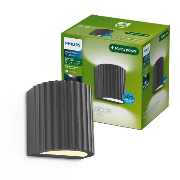Aplique de Exterior LED Zyre Antracita 4,3 W, 800 lm PHILIPS