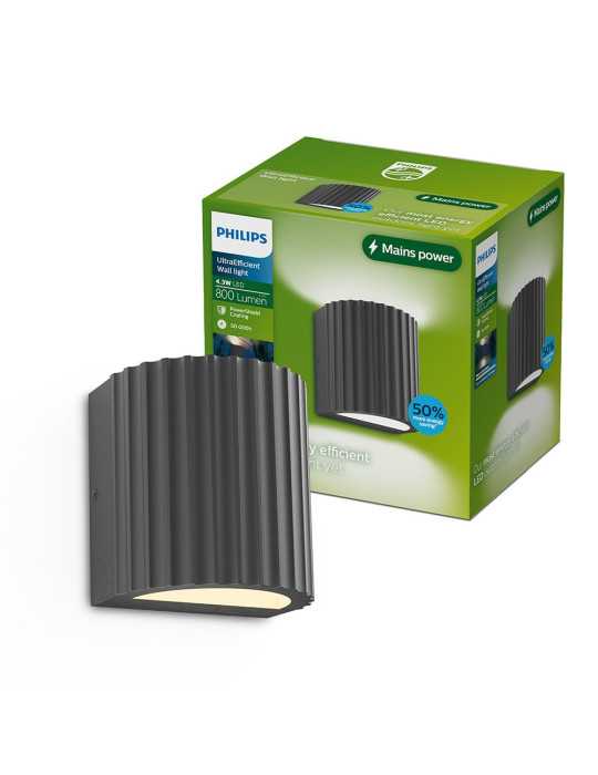 Aplique de Exterior LED Zyre Antracita 4,3 W, 800 lm PHILIPS