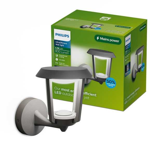 Aplique de Exterior LED Nuvy Antracita 4,3 W, 800 lm PHILIPS