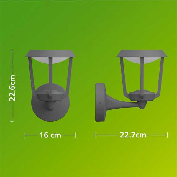 Aplique de Exterior LED Nuvy Antracita 4,3 W, 800 lm PHILIPS