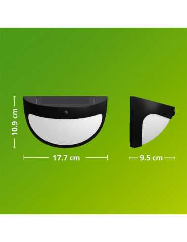 Aplique Solar Swyn Negro 3,8 W, 400/10 Im, 2700 K PHILIPS 2