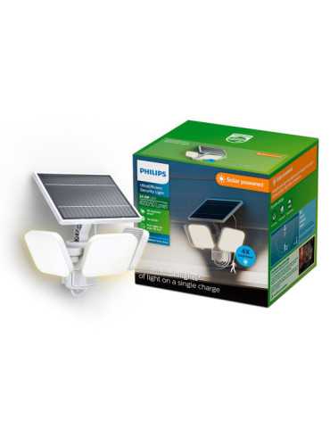 Luz de Seguridad Solar Zyren Blanca 24,5 W, 4000/50 Im, 5000 K PHILIPS