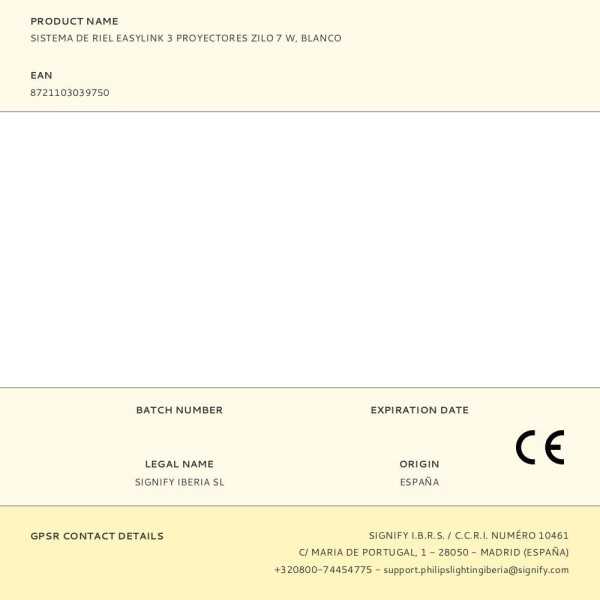 Sistema de Riel Easylink 3 Proyectores, Zilo, 5 W, Blanco PHILIPS