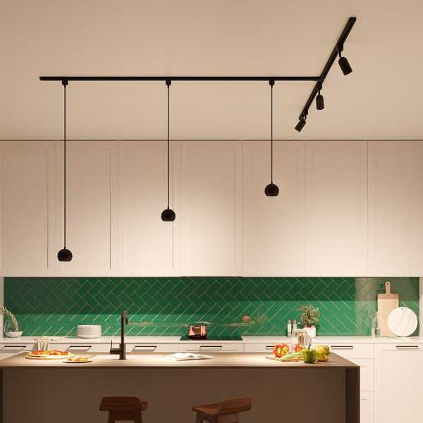 Lámpara Easylink de Techo, Suspendida, Colby GU10, Negra, Ø100 x 1360 mm PHILIPS