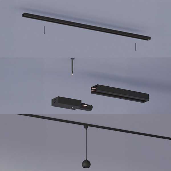Lámpara Easylink de Techo, Suspendida, Colby GU10, Negra, Ø100 x 1360 mm PHILIPS