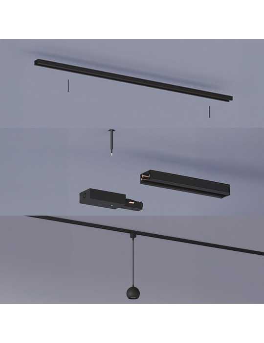 Lámpara Easylink de Techo, Suspendida, Colby GU10, Negra, Ø100 x 1360 mm PHILIPS