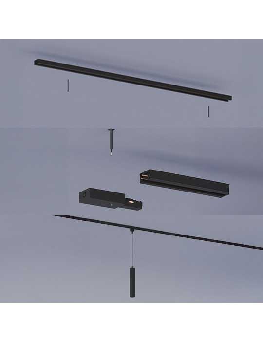 Lámpara de Techo Suspendida Easylink, Paxie GU10, Negra, Ø60 x 1550 mm PHILIPS