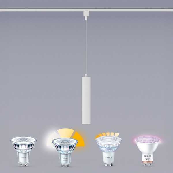 Lámpara Easylink de Techo, Suspendida, Paxie GU10, Blanca, Ø60 x 1550 mm PHILIPS