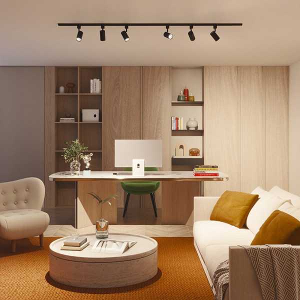Riel de Extensión Easylink 2 uds x 1 m con Alimentación, Negro PHILIPS
