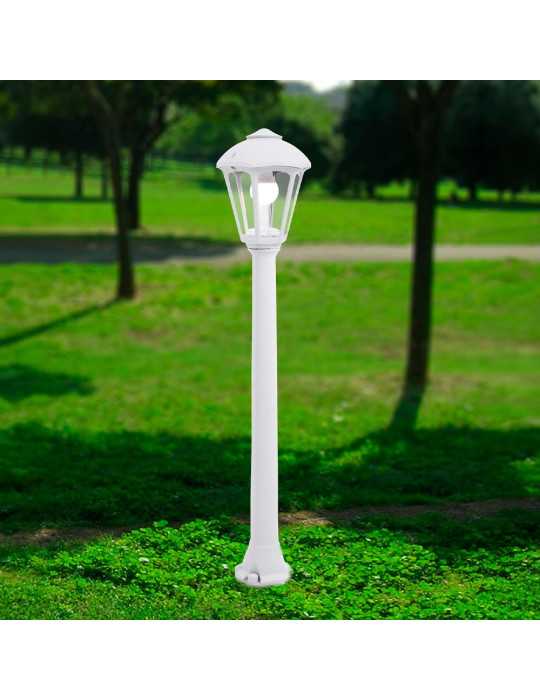 Farol Baliza con Poste Giaffa/Giampy, E27, Blanco, Ø210 x 995 mm FUMAGALLI