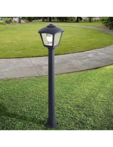 Farol Baliza con Poste Giaffa/Roby, Transparente, E27, Negro, 195 x 195 x 945 mm FUMAGALLI 2