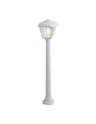 Farol Baliza con Poste Giaffa/Roby, Transparente, E27, Blanco, 195 x 195 x 945 mm FUMAGALLI