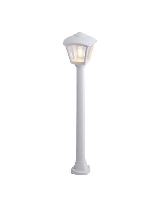 Farol Baliza con Poste Giaffa/Roby, Transparente, E27, Blanco, 195 x 195 x 945 mm FUMAGALLI