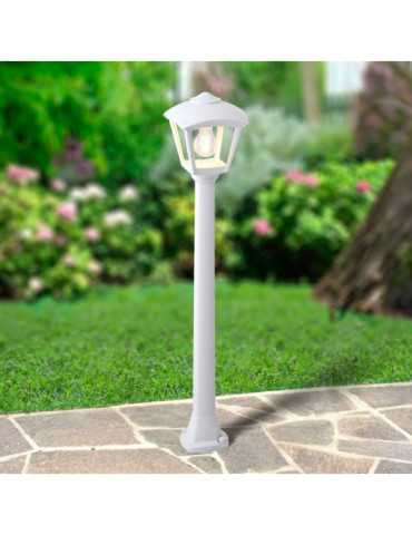 Farol Baliza con Poste Giaffa/Roby, Transparente, E27, Blanco, 195 x 195 x 945 mm FUMAGALLI 2