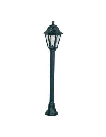 Farol Baliza con Poste Mizar/Anna, Transparente, E27, Negro, Ø220 x 1100 mm FUMAGALLI