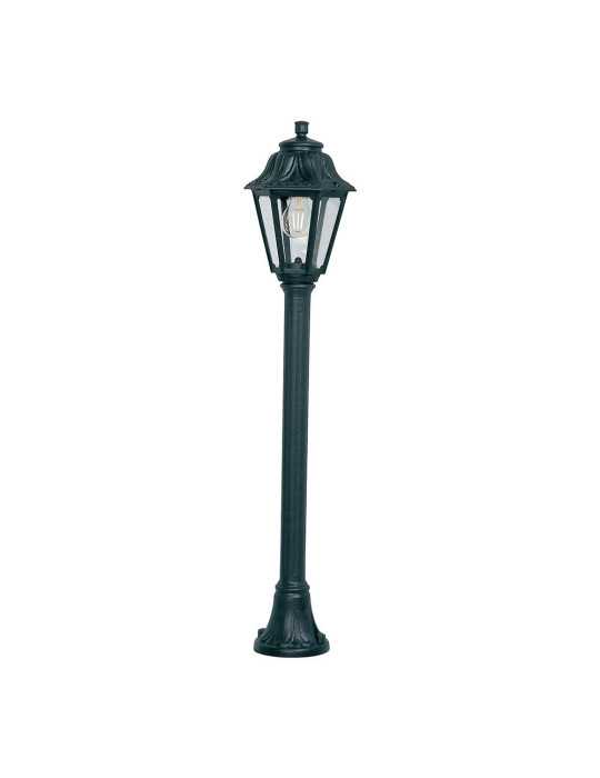 Farol Baliza con Poste Mizar/Anna, Transparente, E27, Negro, Ø220 x 1100 mm FUMAGALLI