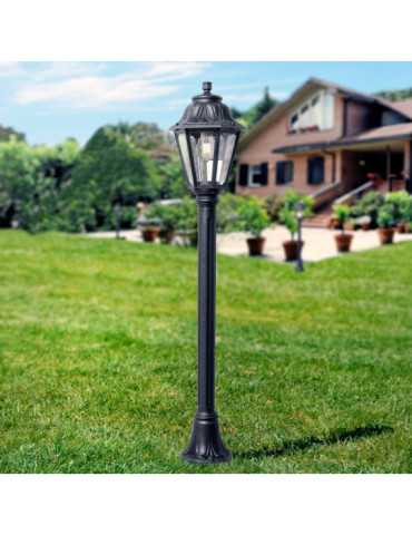 Farol Baliza con Poste Mizar/Anna, Transparente, E27, Negro, Ø220 x 1100 mm FUMAGALLI 2