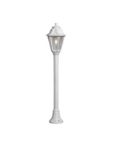 Farol Baliza con Poste Mizar/Anna, Transparente, E27, Blanco, Ø220 x 1100 mm FUMAGALLI
