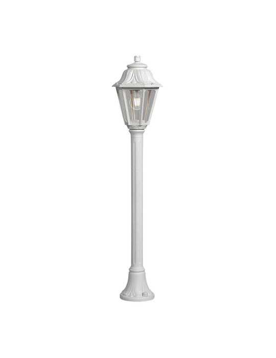 Farol Baliza con Poste Mizar/Anna, Transparente, E27, Blanco, Ø220 x 1100 mm FUMAGALLI