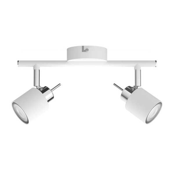 Foco 2 Elementos Meranti GU10 (Bombilla No Incluida) Color Blanco 8 x 15,5 x 27,4 cm PHILIPS