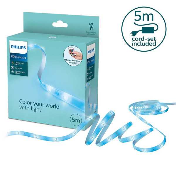 Tira LED RGB con Mando IP20, 5 m PHILIPS