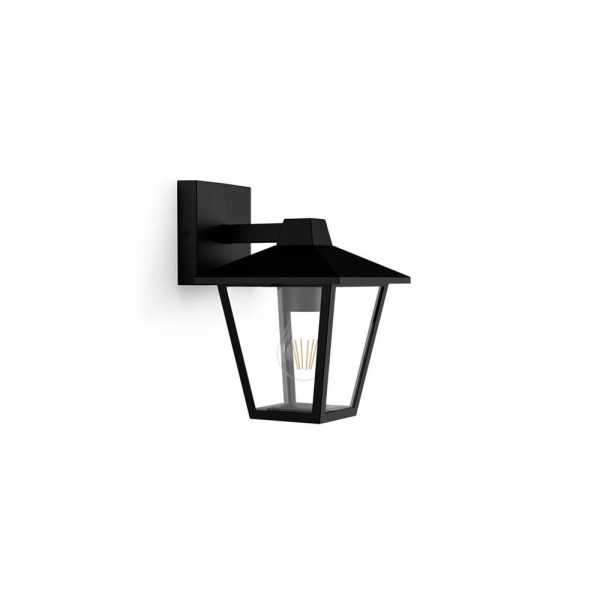 Aplique Exterior Kinno E27 25 w sin Bombilla, Color Negro, Luz Hacia Abajo PHILIPS