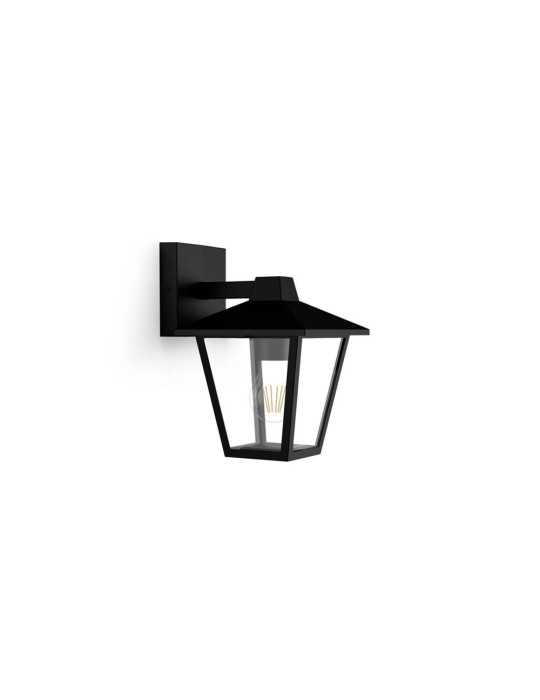 Aplique Exterior Kinno E27 25 w sin Bombilla, Color Negro, Luz Hacia Abajo PHILIPS