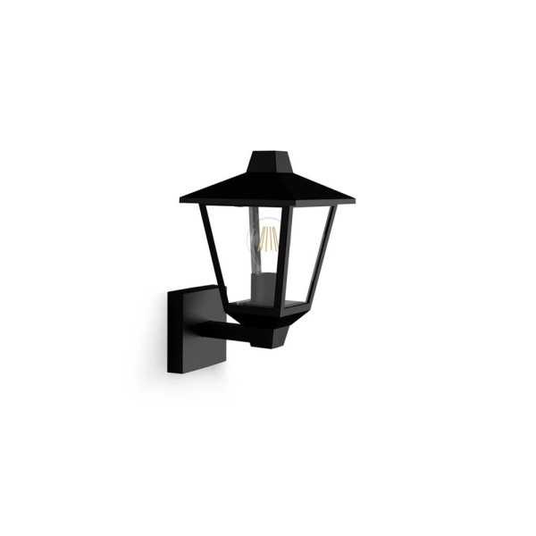Aplique Exterior Kinno E27 25 w sin Bombilla, Color Negro, Luz Hacia Arriba PHILIPS